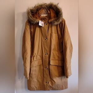 NWT Women's Arizona Jean Co. Cabin Core Hooded Jacket Barn Coat Parka